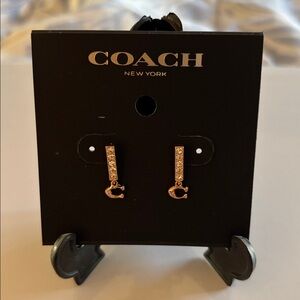 Coach Signature C Earrings NWT